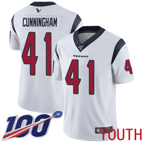 Houston Texans Limited White Youth Zach Cunningham Road Jersey NFL Football 41 100th Season Vapor Untouchable